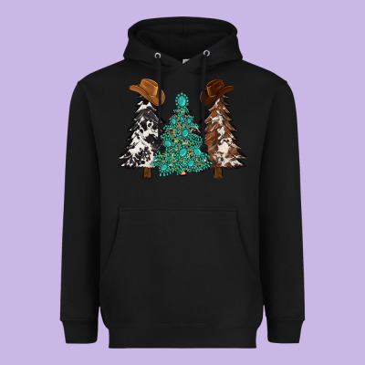 Cowhide With Gemstones Trees Heavyweight Hoodie Designed By Maliassmallbusiness