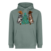 Sage cowhide with gemstones trees Heavyweight Hoodie - MaliasSmallBusiness