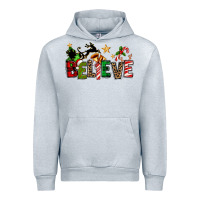 Heather Grey christmas believe Urban Hoodie - texasbilliewilder