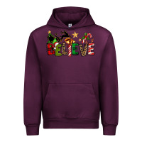 Mauve Wine christmas believe Urban Hoodie - texasbilliewilder