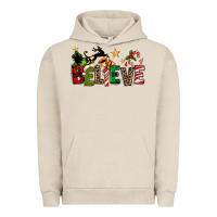Pigment French Oak christmas believe Urban Hoodie - texasbilliewilder