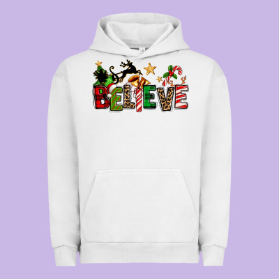 Christmas Believe Urban Hoodie Designed By Texasbilliewilder