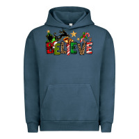 Pigment Midnight Navy christmas believe Urban Hoodie - texasbilliewilder