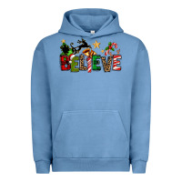 Pigment Pebble Blue christmas believe Urban Hoodie - texasbilliewilder