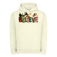 Pigment Pistachio christmas believe Urban Hoodie - texasbilliewilder