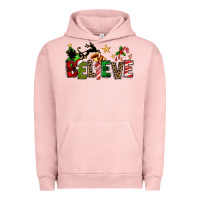 Pigment Salmon christmas believe Urban Hoodie - texasbilliewilder