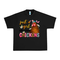 Black just a girl who loves chickens Urban Heavy Tee - JahusDesignShop