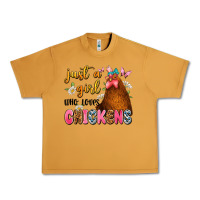 Peanut Butter just a girl who loves chickens Urban Heavy Tee - JahusDesignShop
