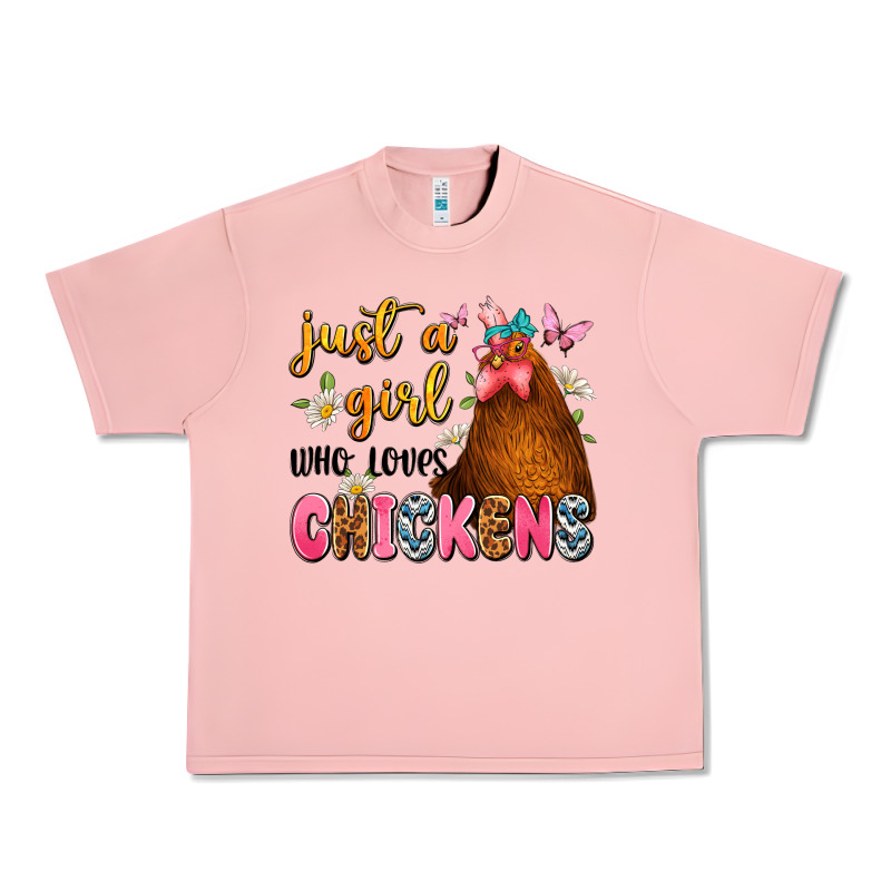Just A Girl Who Loves Chickens Urban Heavy Tee by JahusDesignShop | Teevron