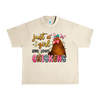 Sandshell just a girl who loves chickens Urban Heavy Tee - JahusDesignShop