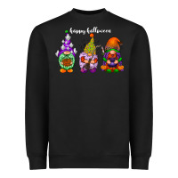 Black happy halloween gnomes white Heavyweight Sweatshirt - RacoonDesign