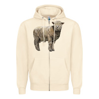 Sandshell southdown sheep Zipper Hoodie - LillyAllenDesigns