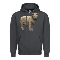 Smoke southdown sheep Zipper Hoodie - LillyAllenDesigns