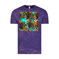 Cloud Purple western bison and sunflowers seamless pattern Vintage Tee - HRA Design Shop