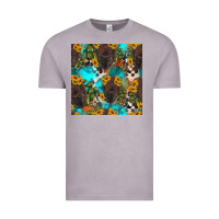 Vintage Zinc western bison and sunflowers seamless pattern Vintage Tee - HRA Design Shop