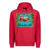 Cardinal teachers change the world mousepad Premium Hoodie - BarkalooDesign