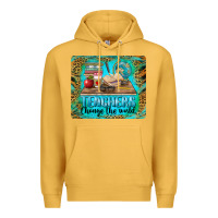 Mustard teachers change the world mousepad Premium Hoodie - BarkalooDesign