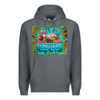 Rock teachers change the world mousepad Premium Hoodie - BarkalooDesign
