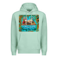 Teachers Change The World Mousepad Premium Hoodie | Teevron
