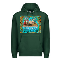 Sports Green teachers change the world mousepad Premium Hoodie - BarkalooDesign
