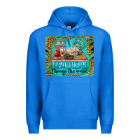 True Royal teachers change the world mousepad Premium Hoodie - BarkalooDesign