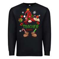 Black the teacher gnome christmas Premium Sweatshirt - MaliasSmallBusiness