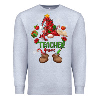 Heather Grey the teacher gnome christmas Premium Sweatshirt - MaliasSmallBusiness