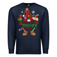 Navy the teacher gnome christmas Premium Sweatshirt - MaliasSmallBusiness