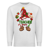 Oatmeal Heather the teacher gnome christmas Premium Sweatshirt - MaliasSmallBusiness