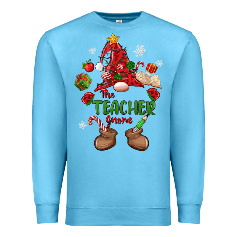 The Teacher Gnome Christmas Premium Sweatshirt by MaliasSmallBusiness | Teevron