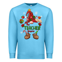 Ocean Blue the teacher gnome christmas Premium Sweatshirt - MaliasSmallBusiness