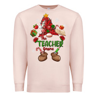 Pale Pink the teacher gnome christmas Premium Sweatshirt - MaliasSmallBusiness