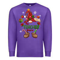 Purple the teacher gnome christmas Premium Sweatshirt - MaliasSmallBusiness