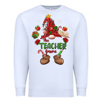 White the teacher gnome christmas Premium Sweatshirt - MaliasSmallBusiness
