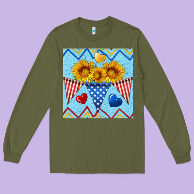 Patriotic Celebration Long Sleeve Tee Designed By Bundleandbundleshop