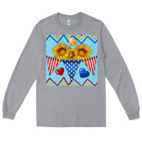 Heather Grey patriotic celebration Long Sleeve Tee - BundleAndBundleShop