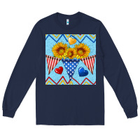 Navy patriotic celebration Long Sleeve Tee - BundleAndBundleShop