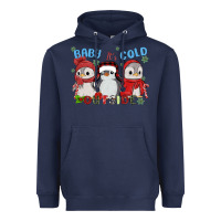 Navy baby ıt's cold outside Heavyweight Hoodie - MaliasSmallBusiness