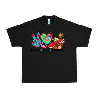 Black peace love  summer Urban Heavy Tee - AdoDesignShop