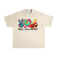 Sandshell peace love  summer Urban Heavy Tee - AdoDesignShop