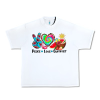 White peace love  summer Urban Heavy Tee - AdoDesignShop