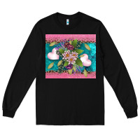 Black v.d flowers and hearts Long Sleeve Tee - AdoDesignShop