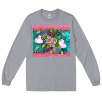 Heather Grey v.d flowers and hearts Long Sleeve Tee - AdoDesignShop