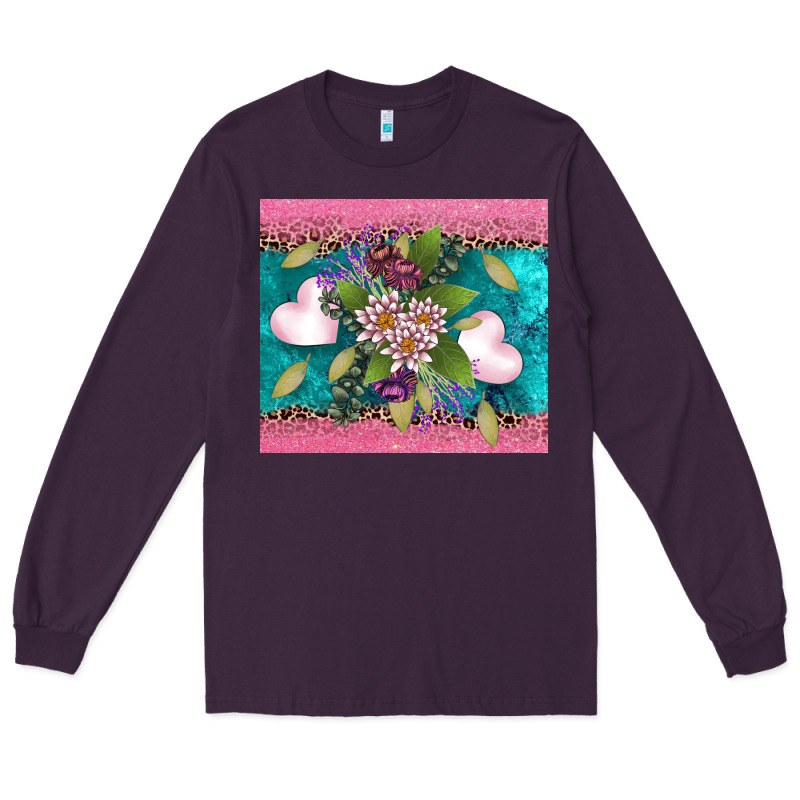 V.d Flowers And Hearts Long Sleeve Tee by AdoDesignShop | Teevron