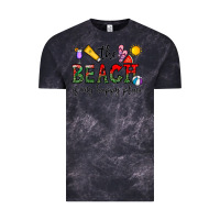 Cloud Black the beach is my happy place Vintage Tee - CowhideDigitalArt