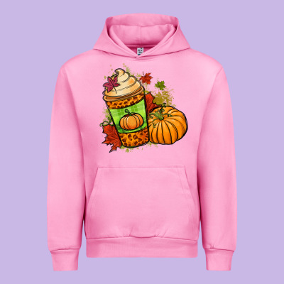 Fall Pumpkin Coffee Urban Hoodie Designed By Nancycooperartshop