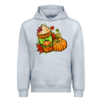 Heather Grey Fall pumpkin coffee Urban Hoodie - NancyCooperArtShop