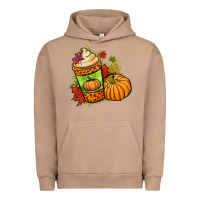 Pigment Burro Fall pumpkin coffee Urban Hoodie - NancyCooperArtShop