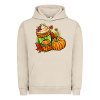 Pigment French Oak Fall pumpkin coffee Urban Hoodie - NancyCooperArtShop