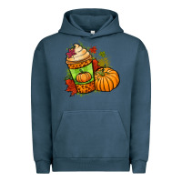 Pigment Midnight Navy Fall pumpkin coffee Urban Hoodie - NancyCooperArtShop